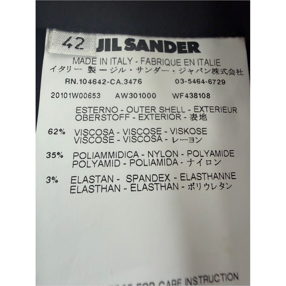 NWT Vintage Y2K Jil Sander Staight Leg Cuffed Knit Pants size 42/US8 Black Crop - Picture 9 of 10